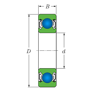 Подшипник 6006 ZZC3 (80106) Схема