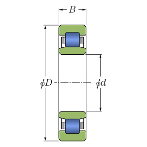 Подшипник NU 212C3 (70-32212) Схема