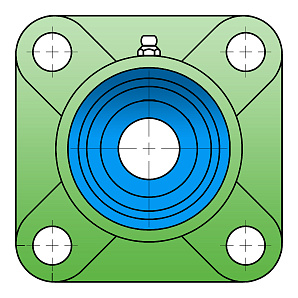 Подшипниковый узел UCF 210 Схема