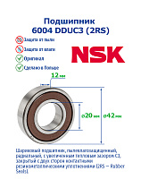 6004 DDUC3 (2RS) NSK