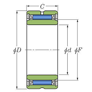 Подшипник NA 6909 R Схема