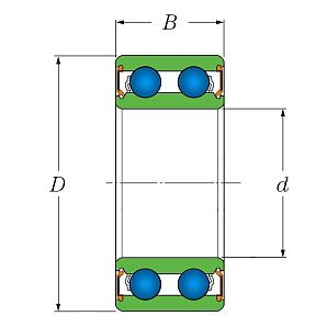 Подшипник кондиционера (30х55х23) Схема