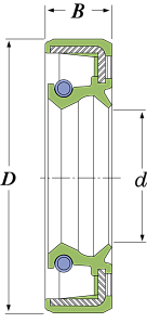 Сальник (армированная манжета) TC 210х240х15 Схема