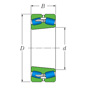 Подшипник 22220 KW33C3 Схема