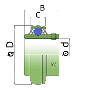 Подшипник UC 203 Схема