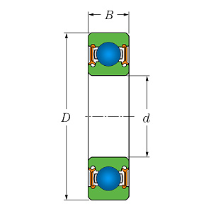 Подшипник 6205 SS2RS Схема