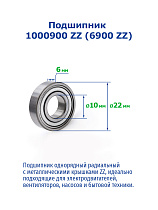 1000900 ZZ (6900 ZZ) NTRL
