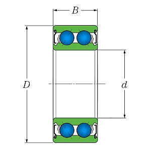 Подшипник LR 5202 ZZ Схема