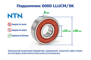 6000 LLUCM/5K (2RS) NTN