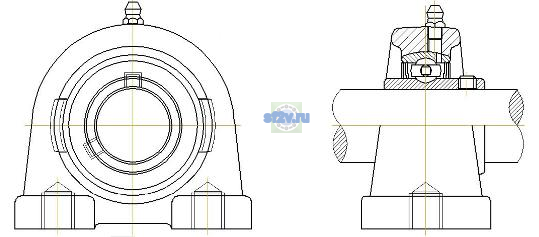 Схема серии BECO подшипника UCPA 208 BSS 2RS NSF H1