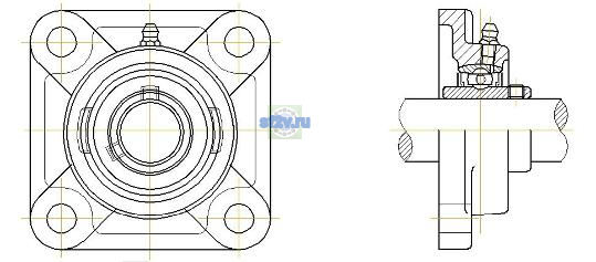 Схема серии BECO подшипника UCF 202 BHTS ZZ 280°