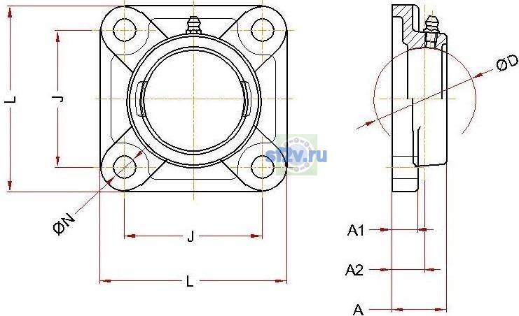 Схема серии BECO подшипника F 204 SS