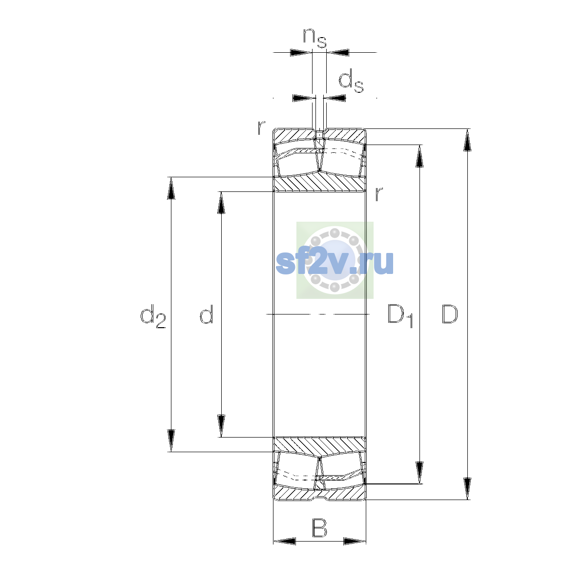 Схема подшипника 21310-E1-XL-TVPB-C3