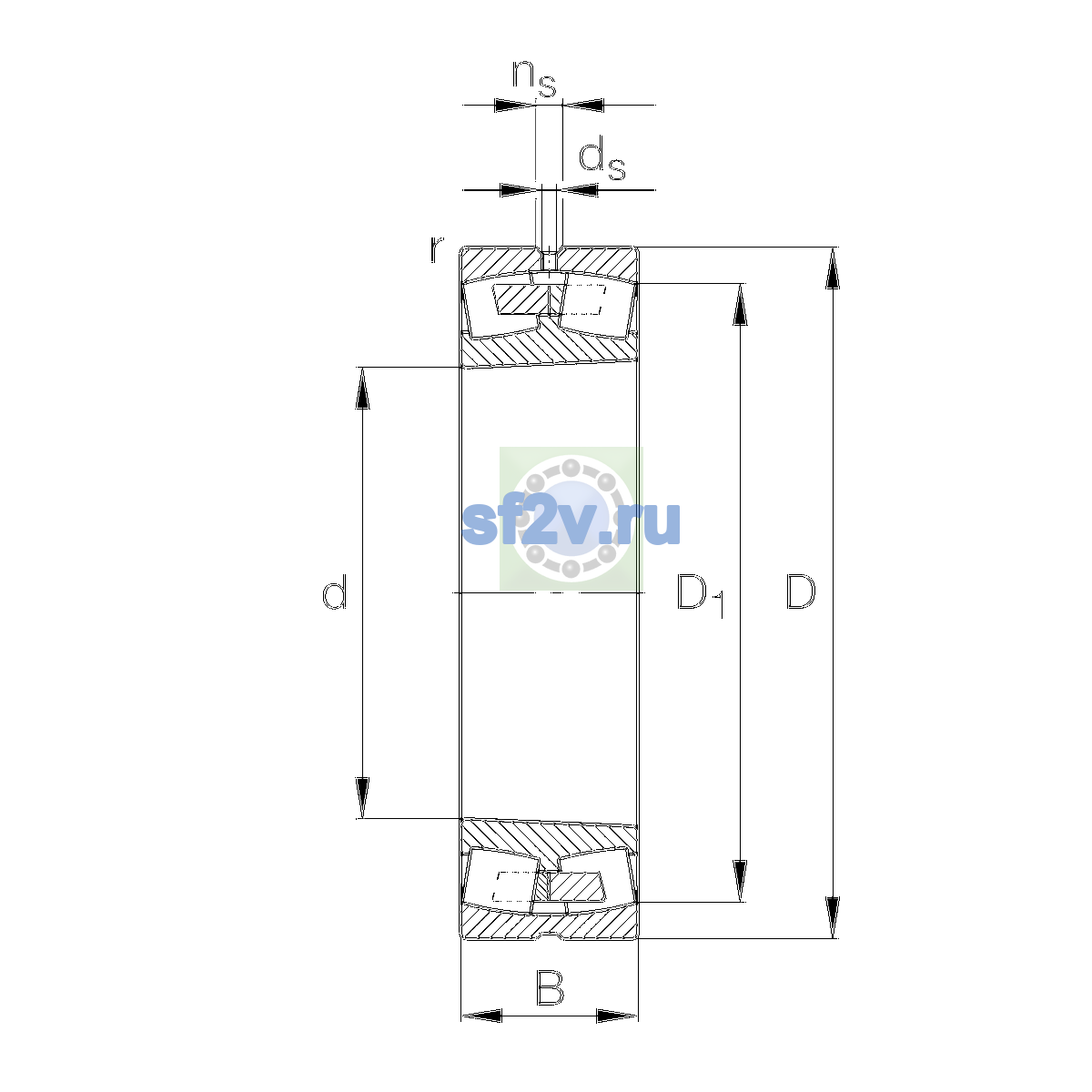 Схема подшипника 22220-E1A-XL-K-M-C4