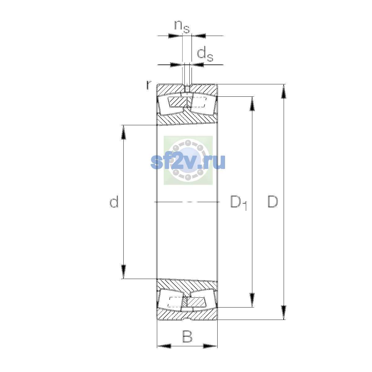 Схема подшипника 22224-E1A-XL-K-M-C4