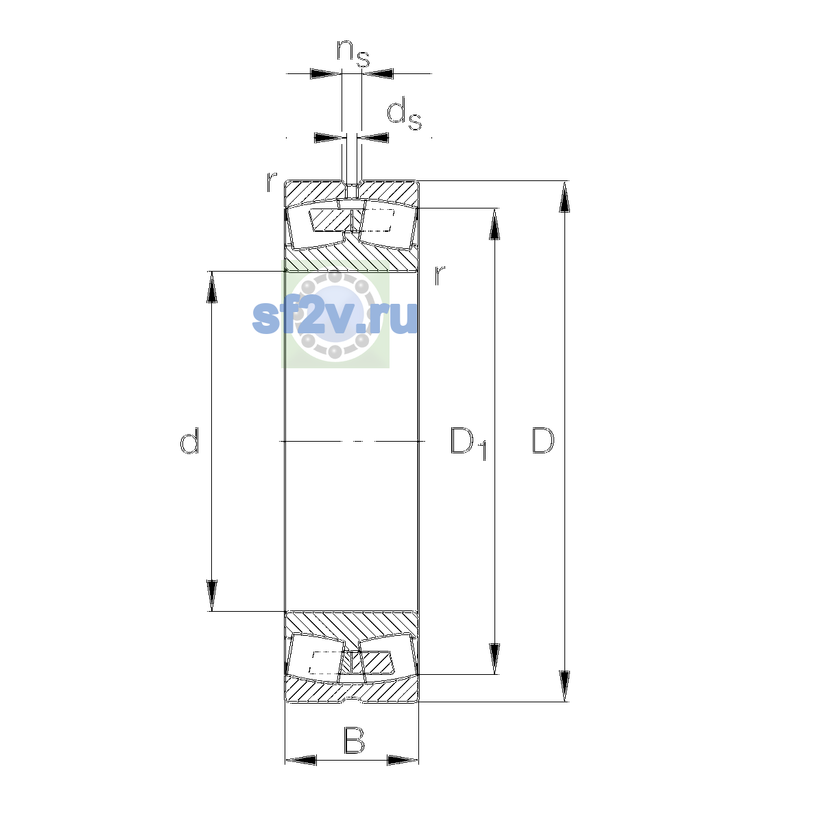 Схема подшипника 22224-E1A-XL-M-C4