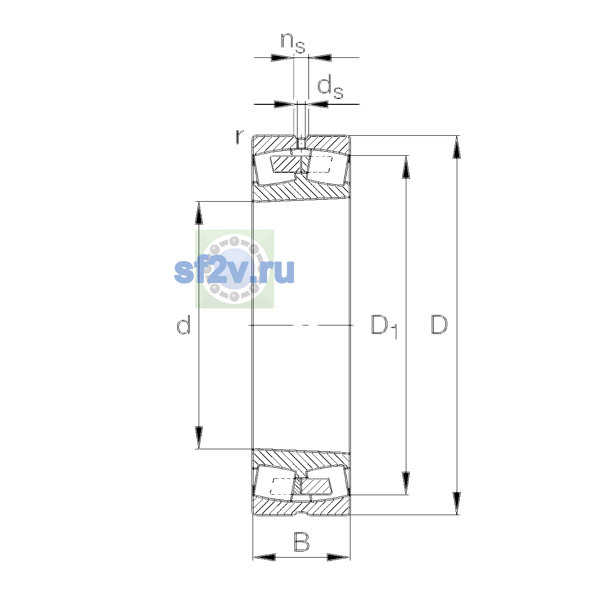 Схема подшипника 22226-E1A-XL-K-M-C4