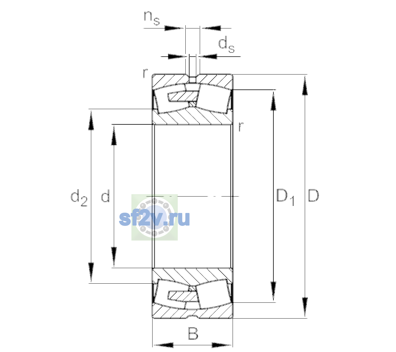 Схема подшипника 22260-BEA-XL-MB1