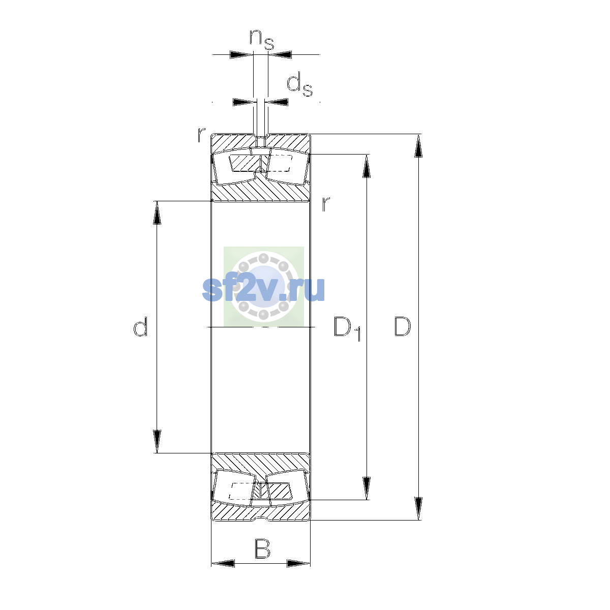 Схема подшипника 22310-E1A-XL-M