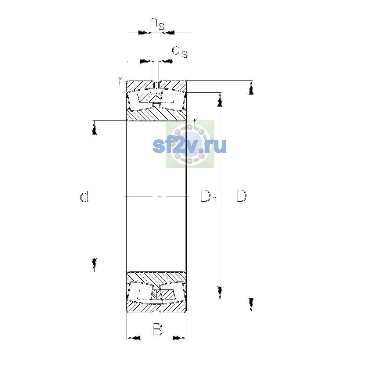Схема подшипника 22310-E1A-XL-MA-T41A