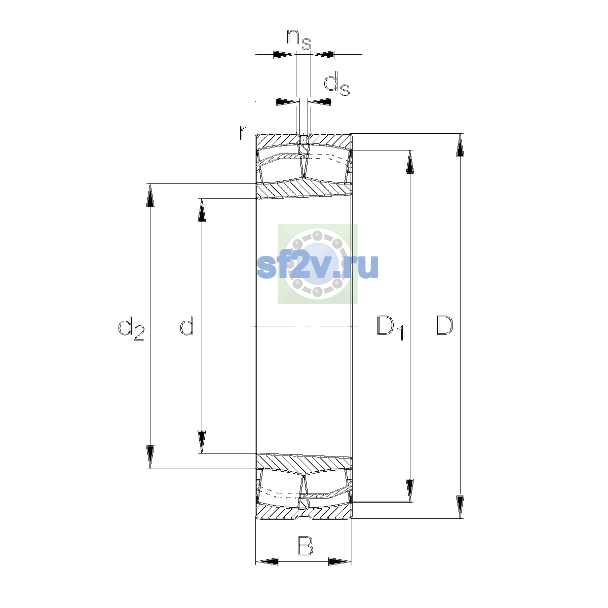 Схема подшипника 22314-E1-XL-K-T41A