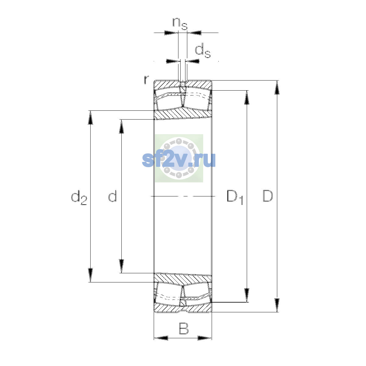 Схема подшипника 22317-E1-XL-K-T41A