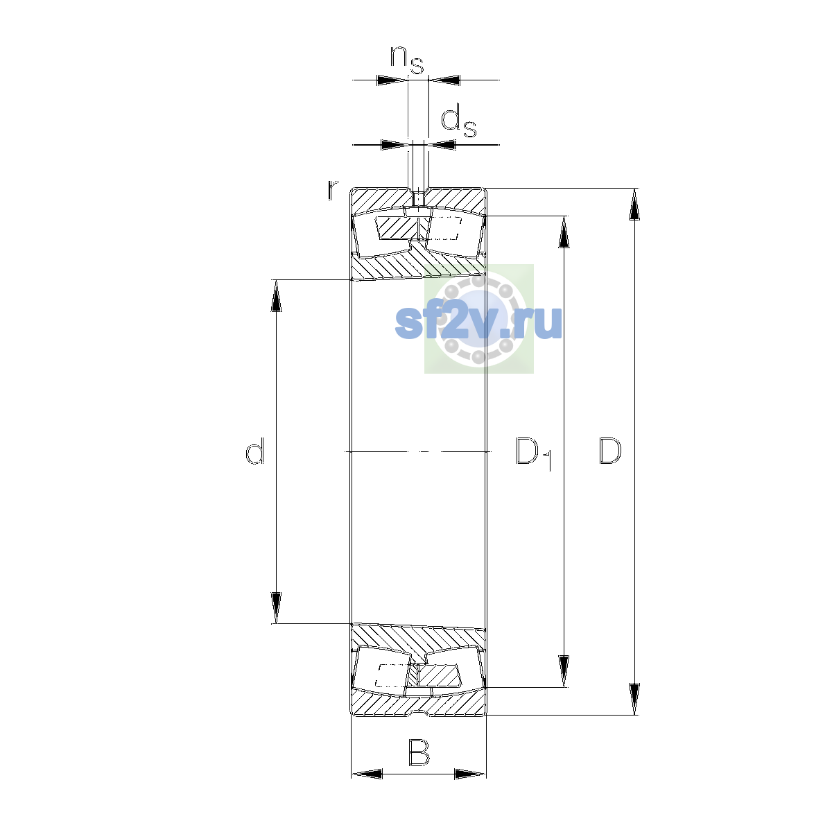 Схема подшипника 22324-E1A-XL-K-MA-T41A