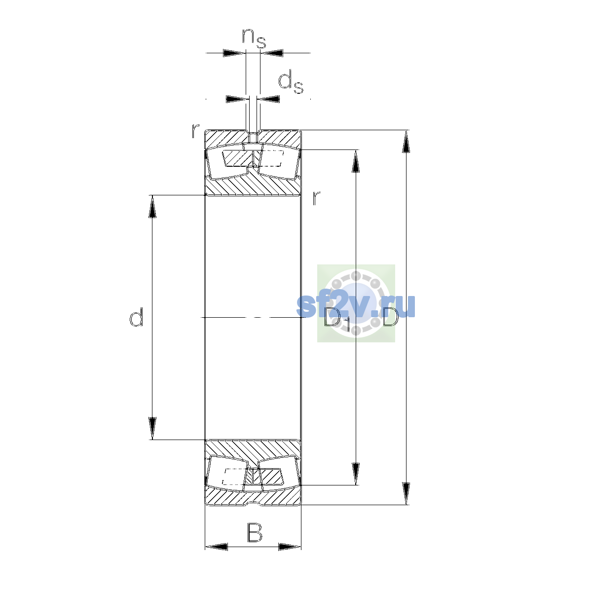 Схема подшипника 22324-E1A-XL-M-C4