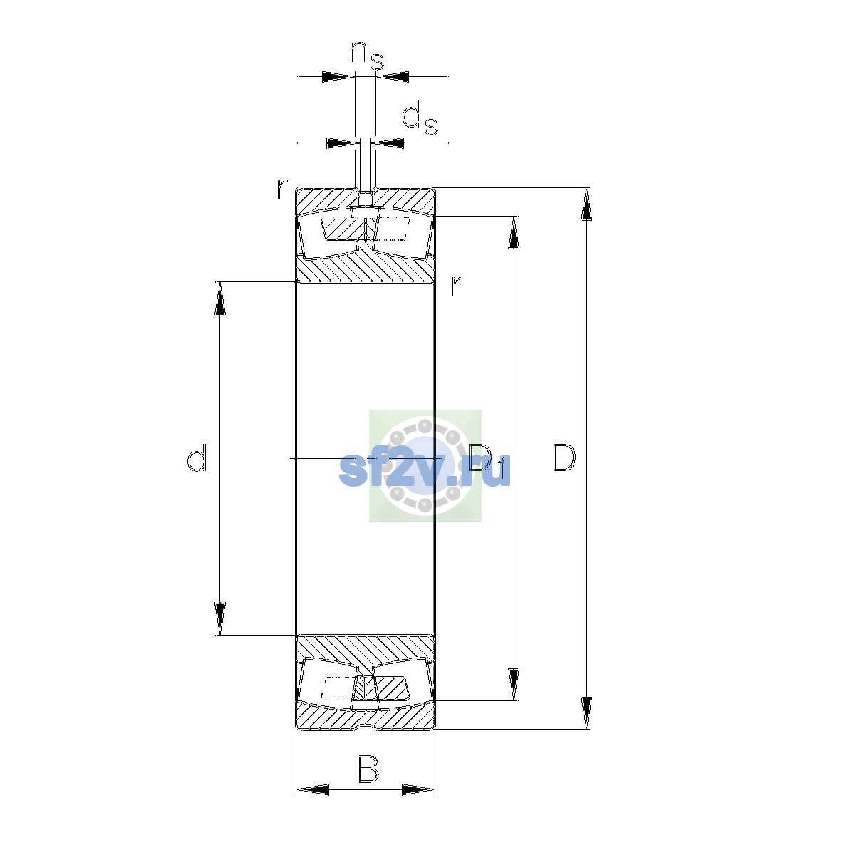 Схема подшипника 22324-E1A-XL-MA-T41A