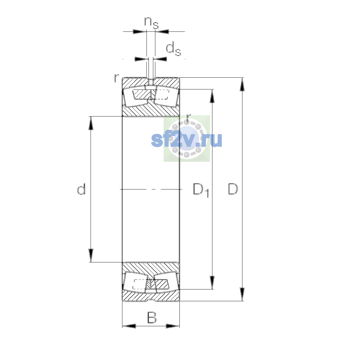 Схема подшипника 22326-E1A-XL-M-T41A