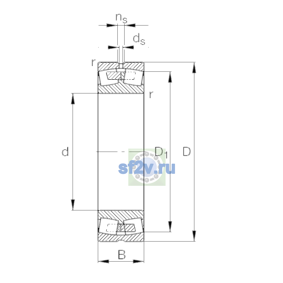 Схема подшипника 22326-E1A-XL-MA-T41A>A