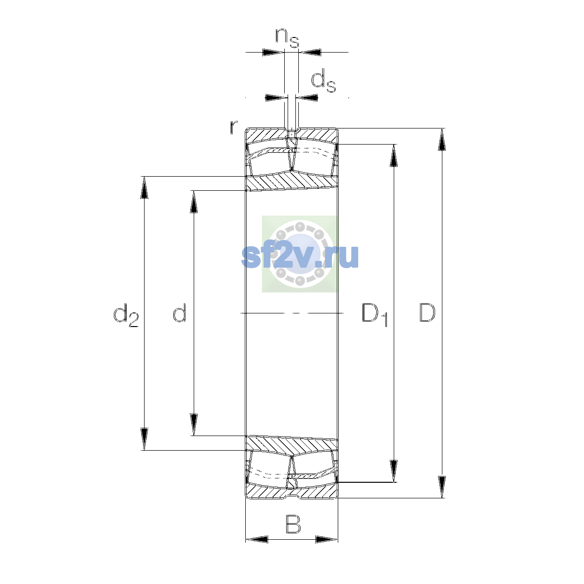 Схема подшипника 22338-BE-XL-K-JPA-T41A