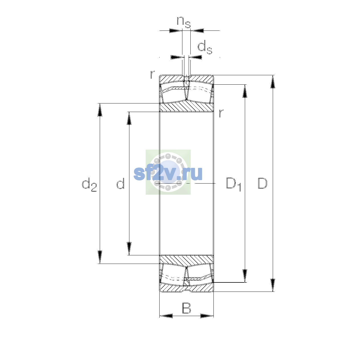 Схема подшипника 22344-BE-XL-JPA-T41A