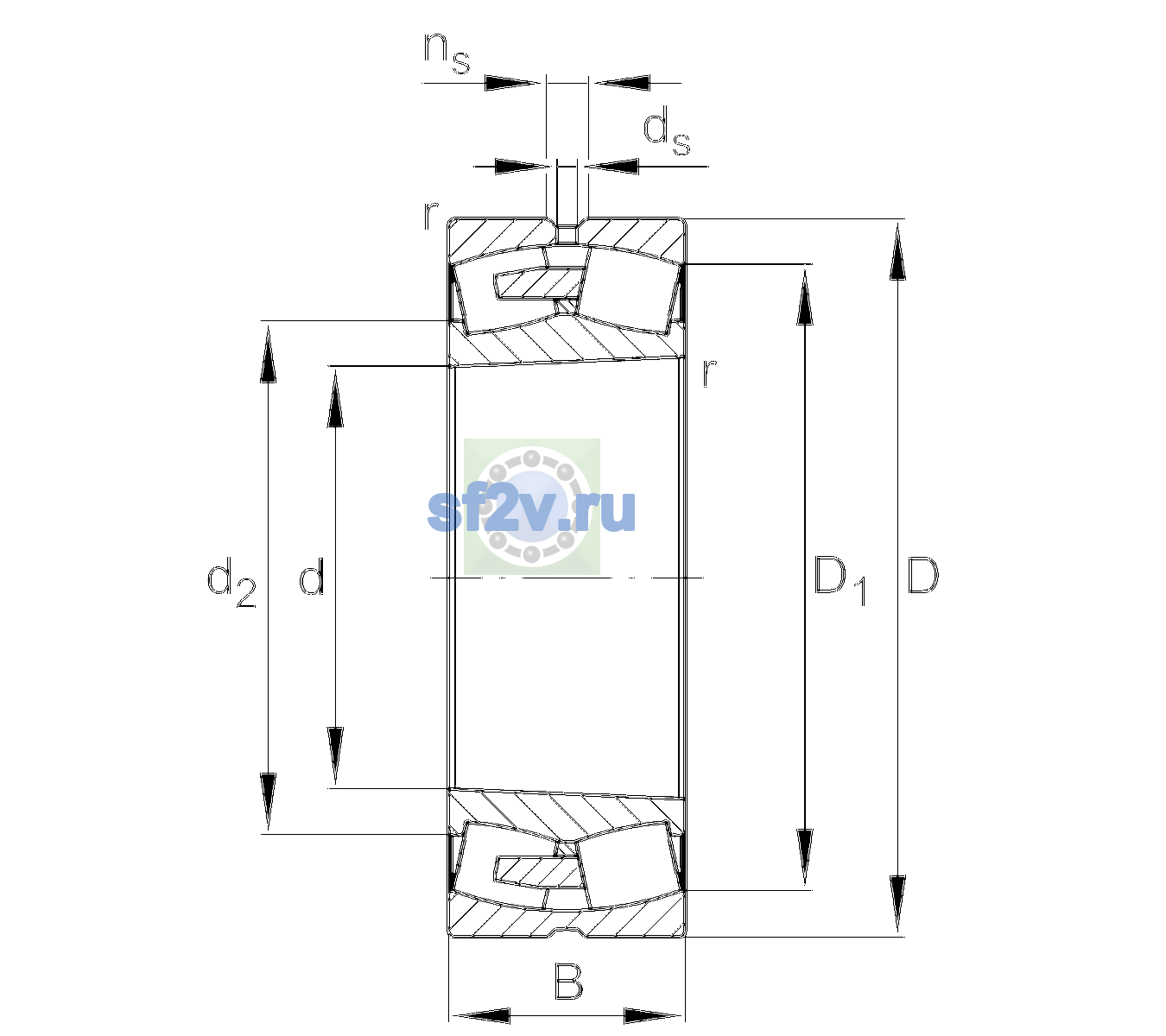 Схема подшипника 22352-BEA-XL-K-MB1-C3