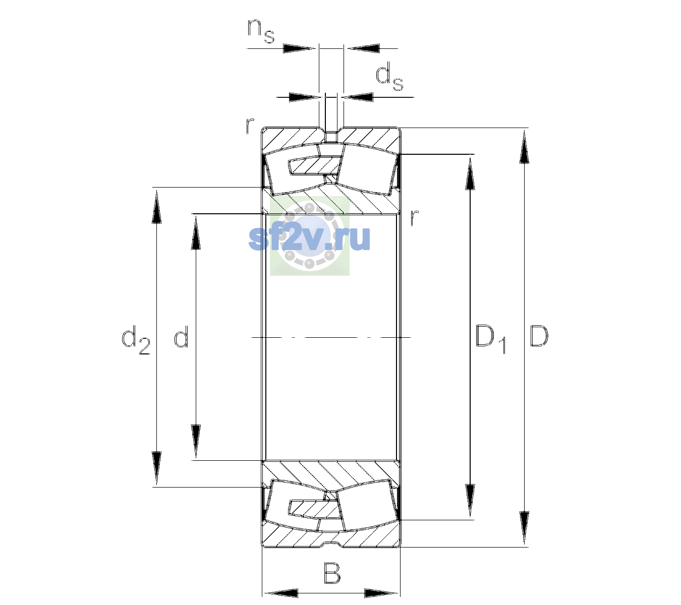 Схема подшипника 22352-BEA-XL-MB1