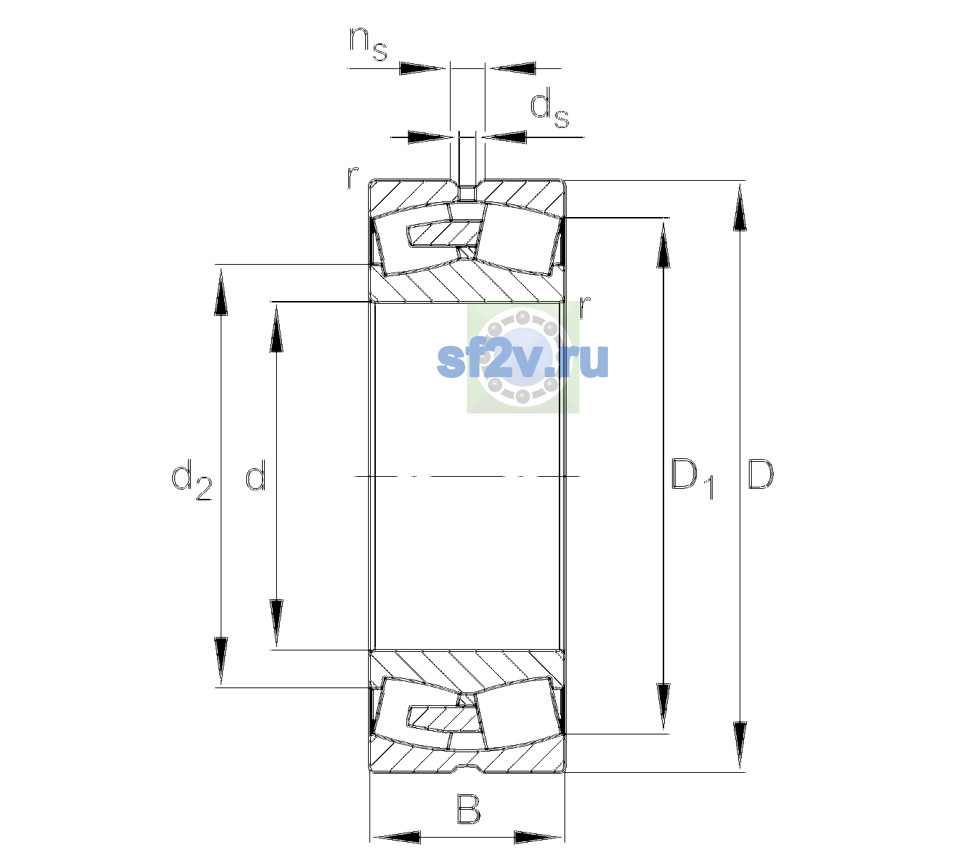 Схема подшипника 22356-BEA-XL-MB1