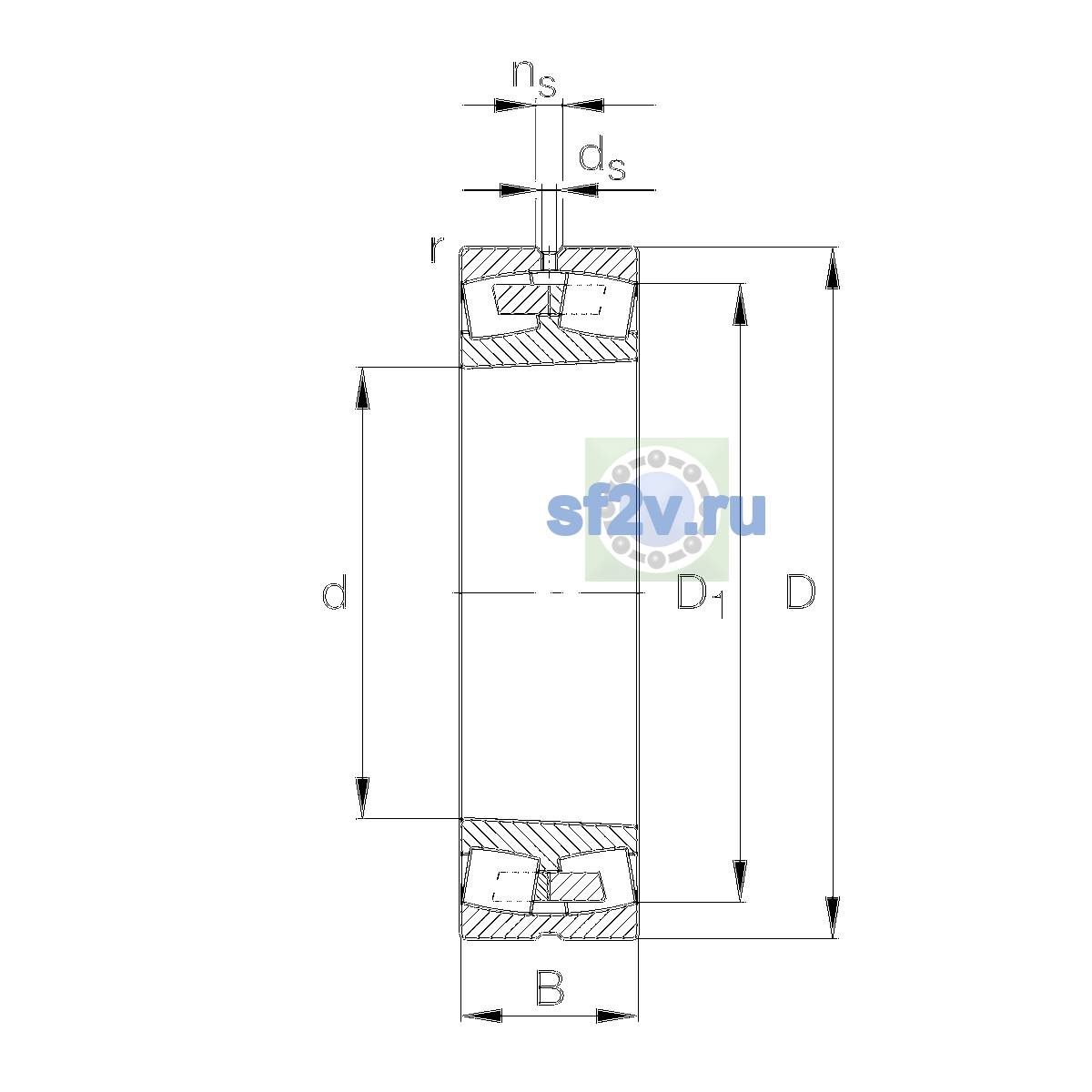 Схема подшипника 23024-E1A-XL-K-M-C3>A