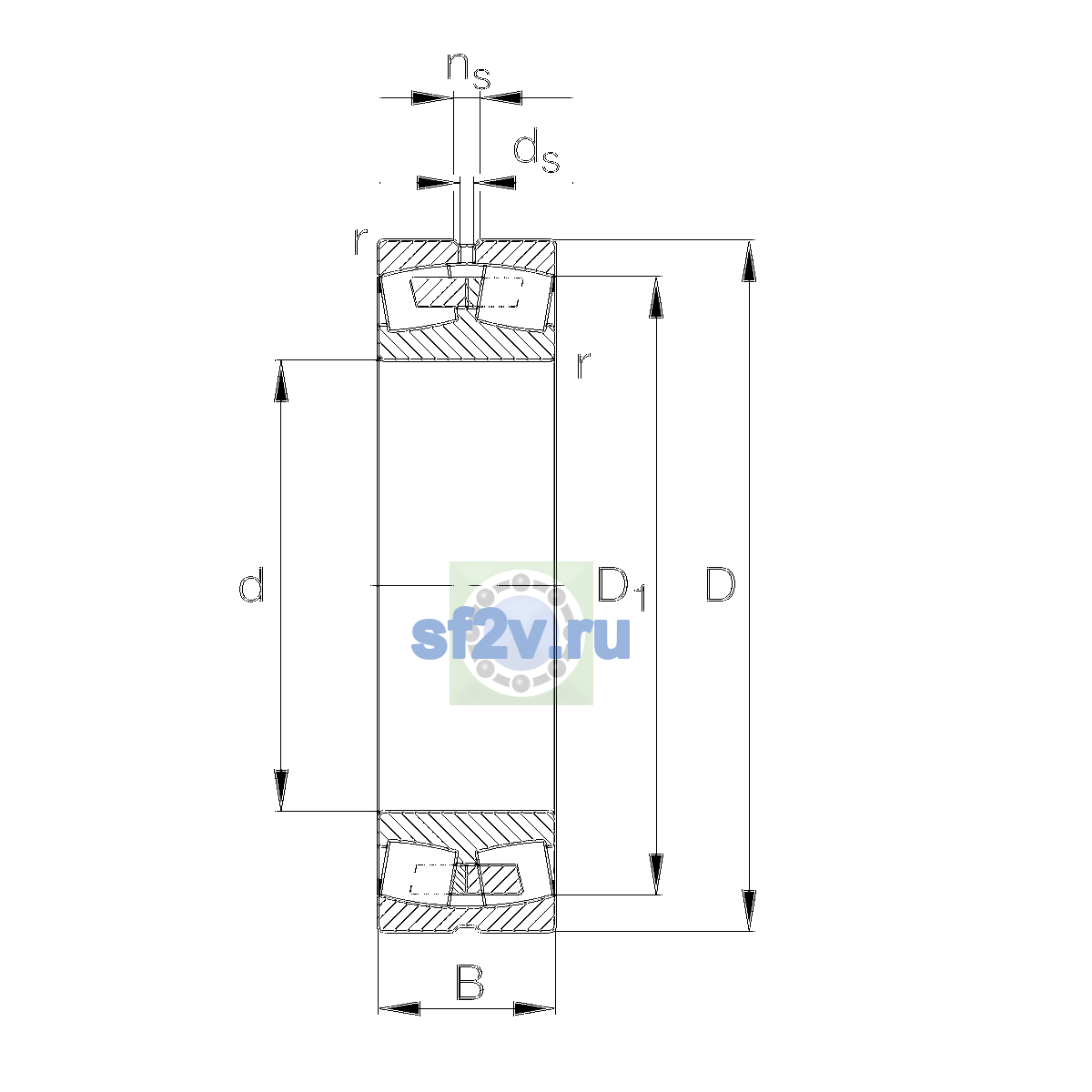 Схема подшипника 23024-E1A-XL-M-C2