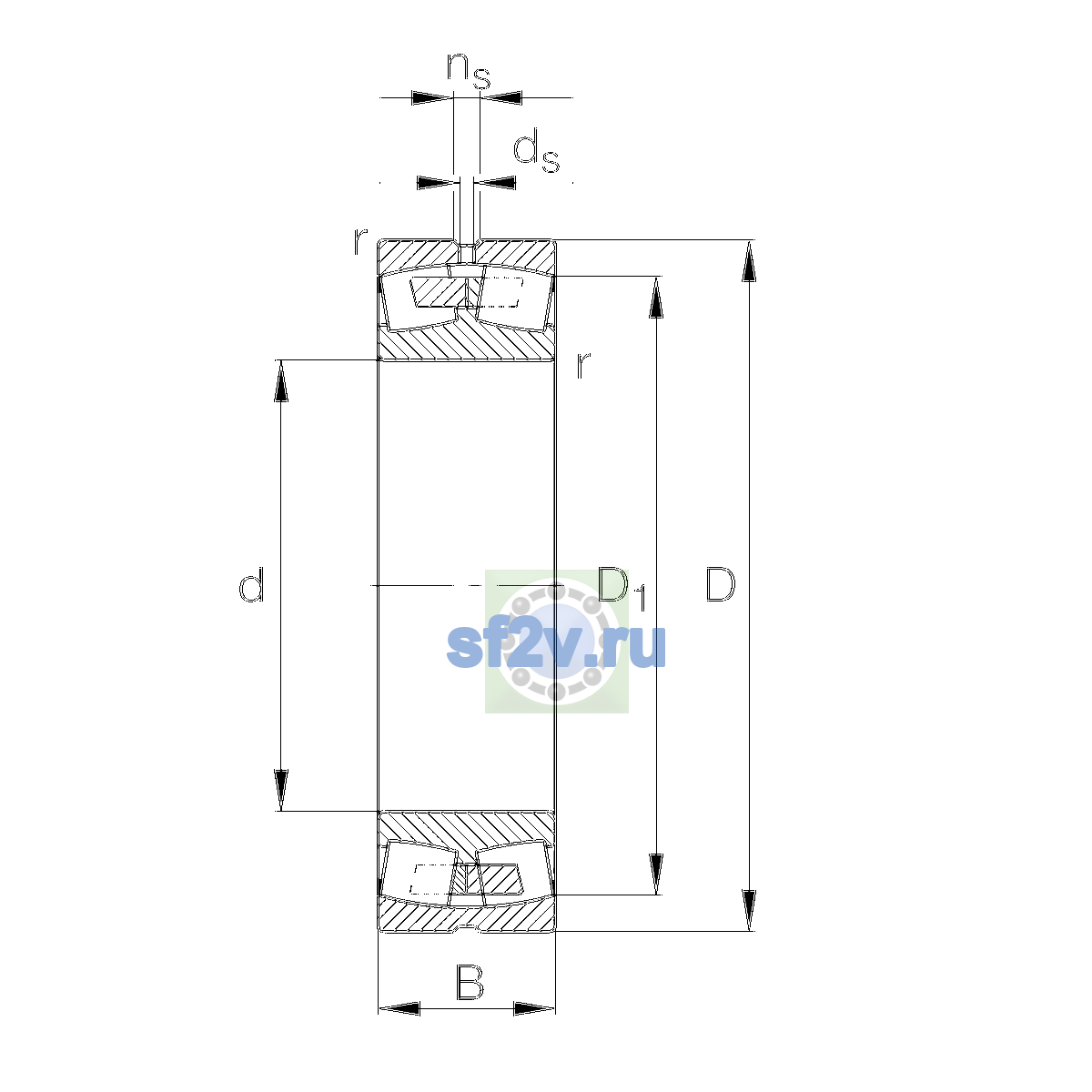 Схема подшипника 23024-E1A-XL-M-C3