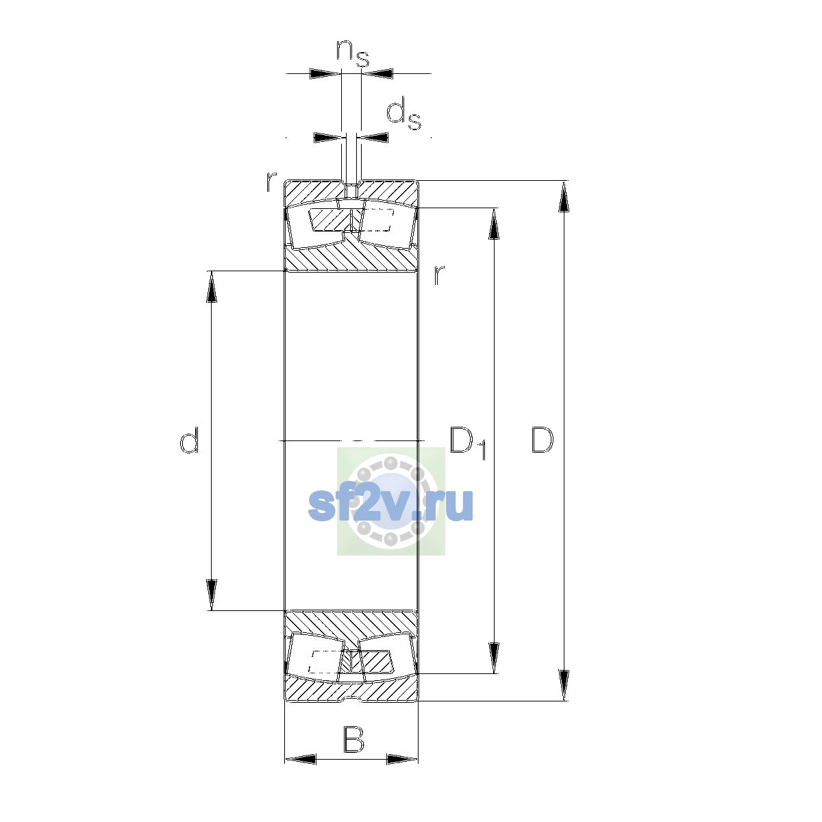 Схема подшипника 23024-E1A-XL-M-C5