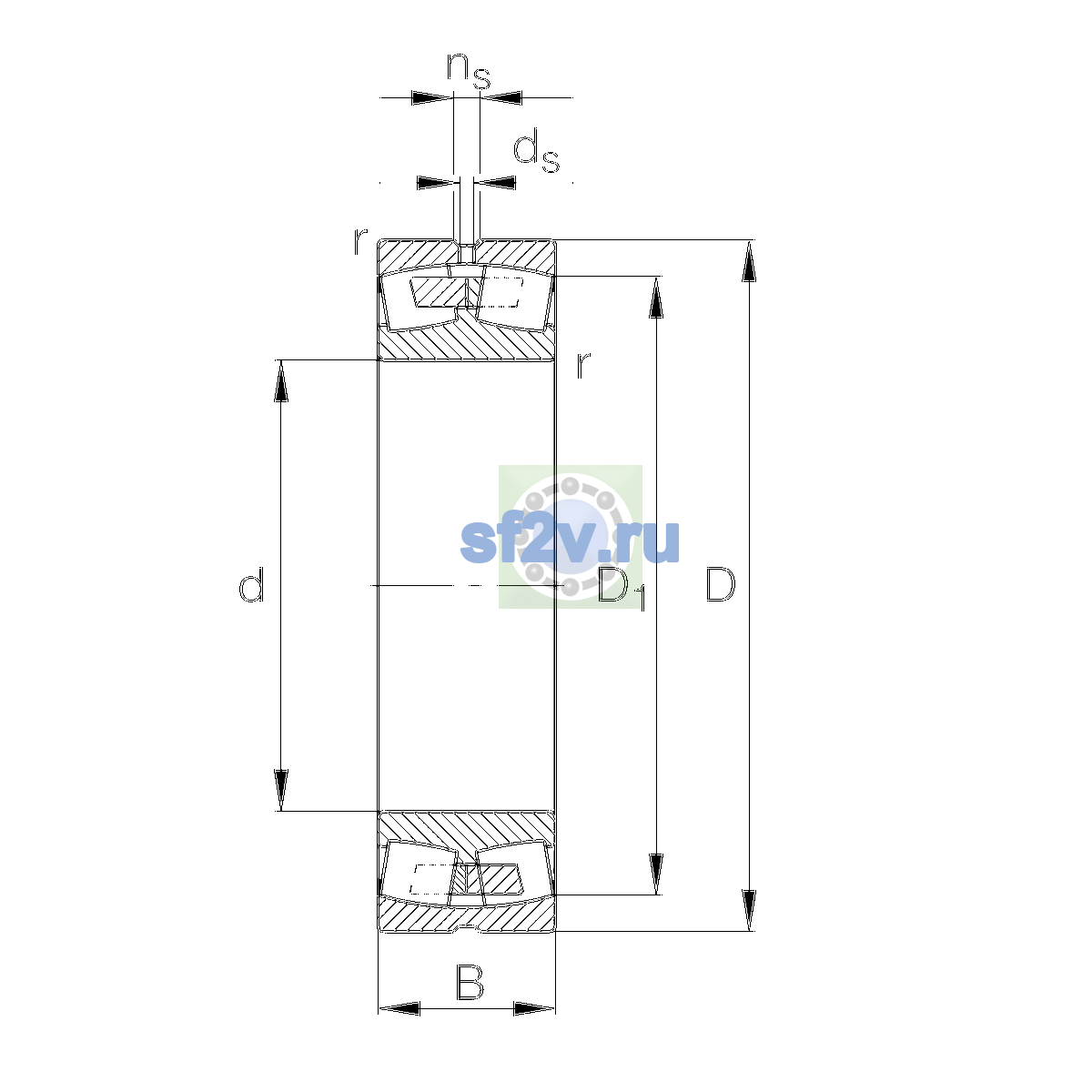Схема подшипника 23034-E1A-XL-M>A