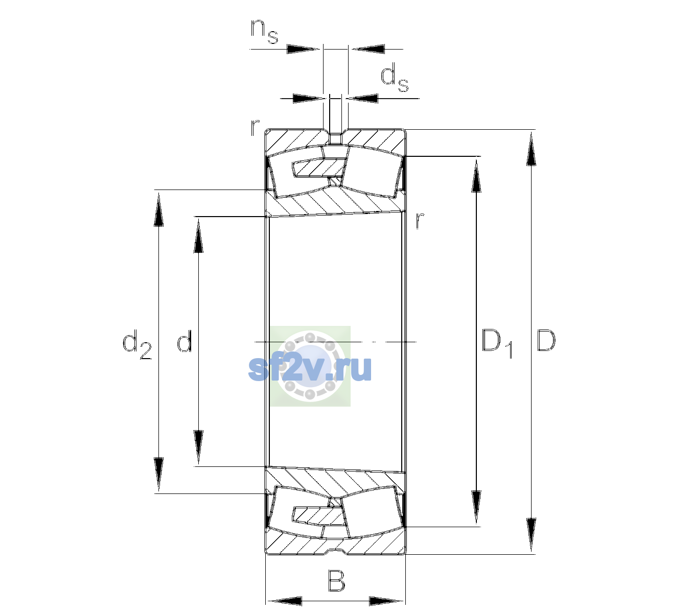 Схема подшипника 230/630-BEA-XL-K-MB1