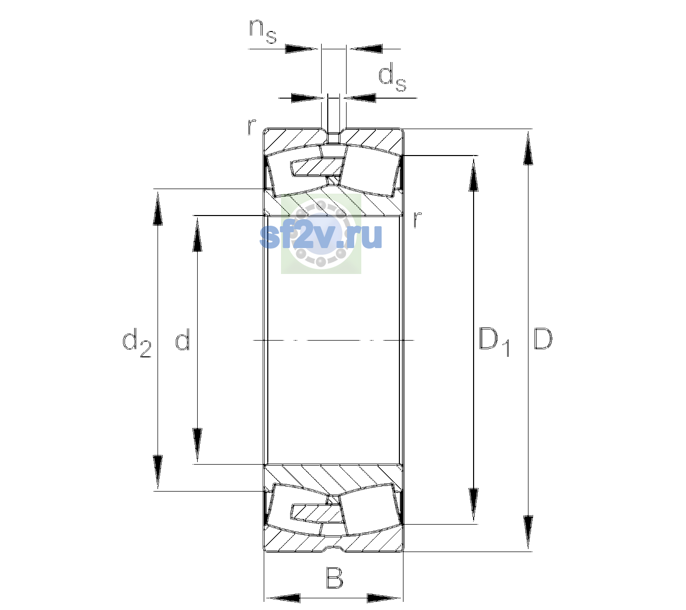 Схема подшипника 230/630-BEA-XL-MB1