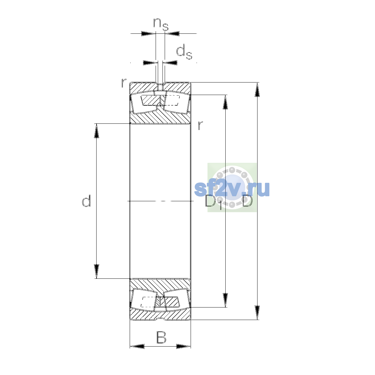 Схема подшипника 23120-E1A-XL-M>A