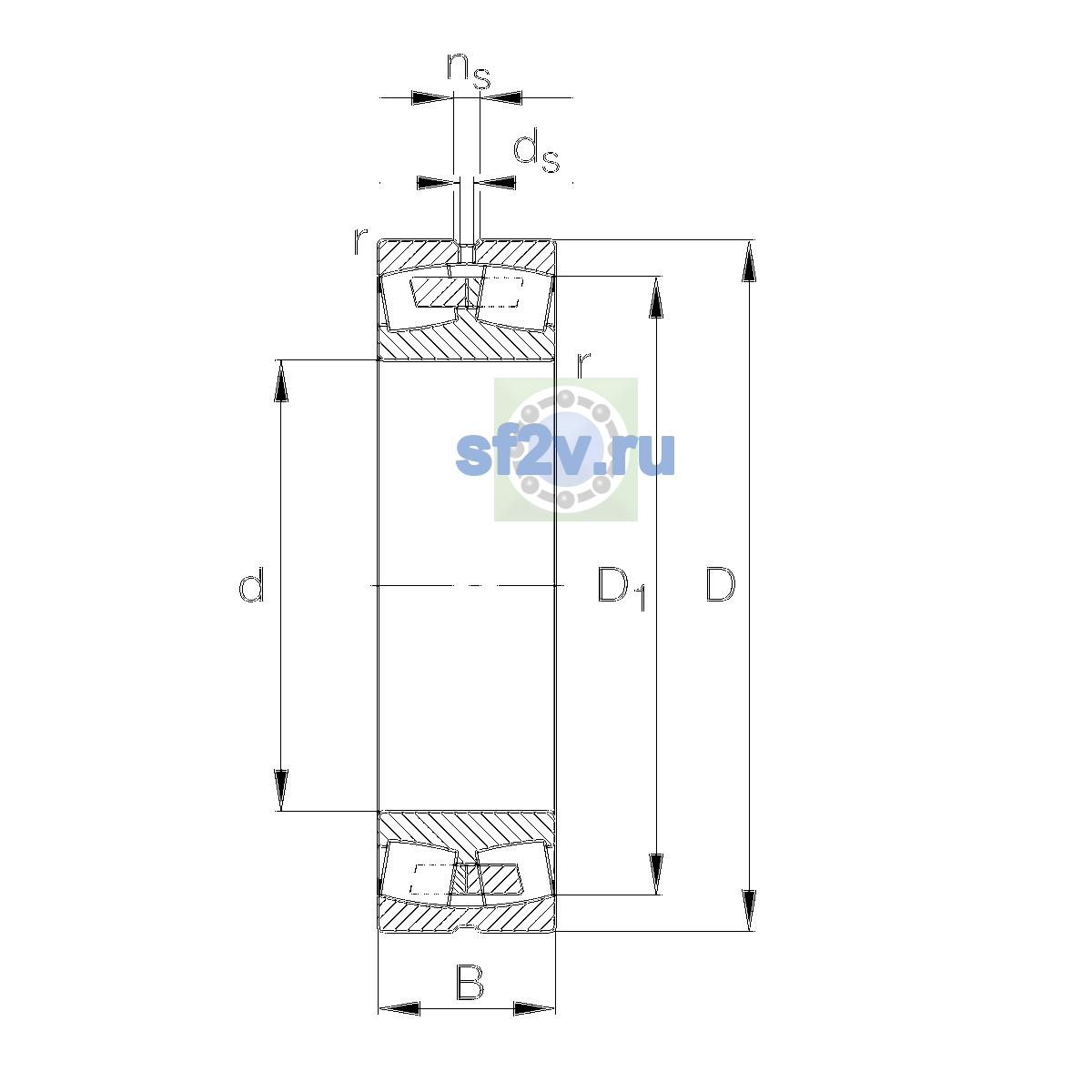 Схема подшипника 23124-E1A-XL-M-C3