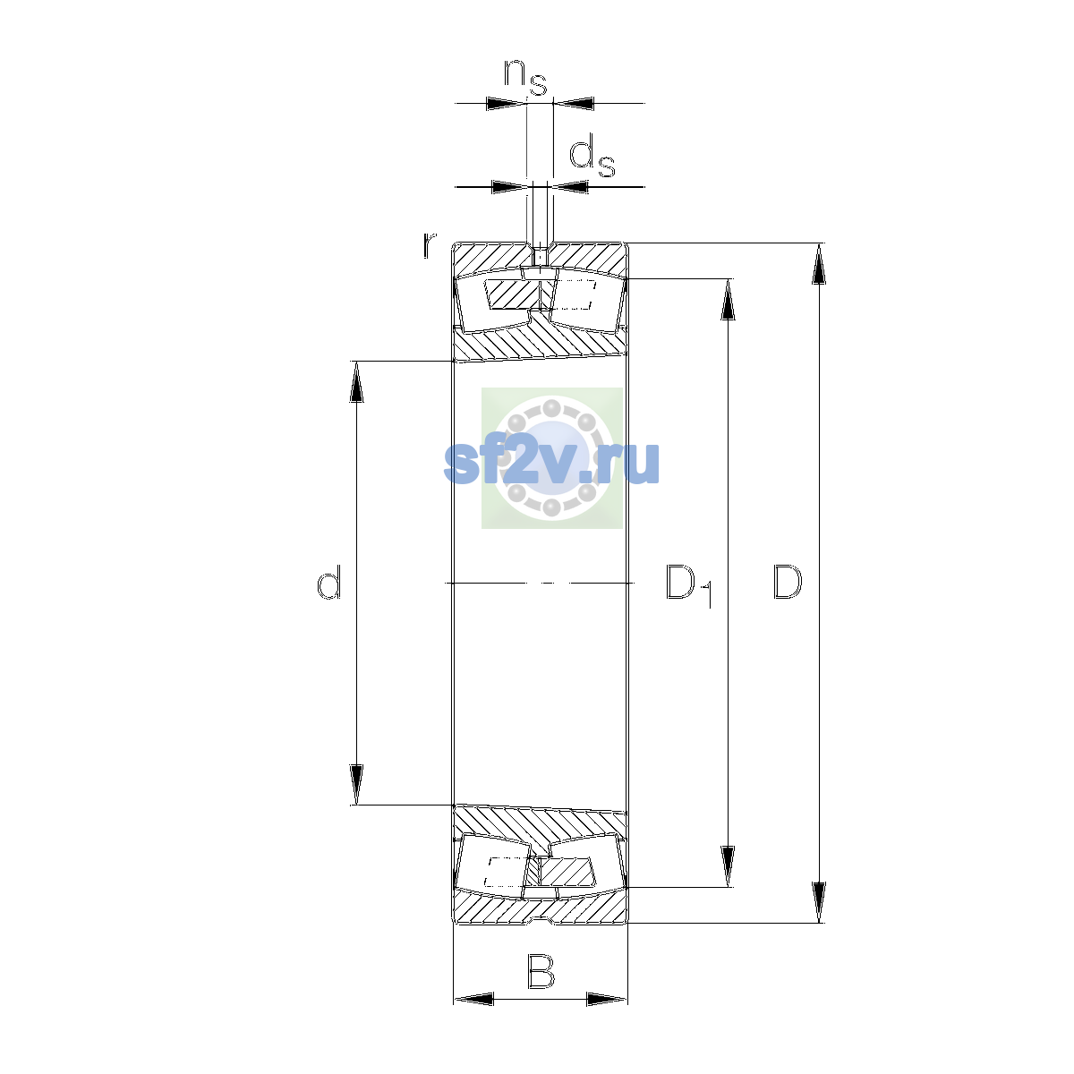 Схема подшипника 23134-E1A-XL-K-M>A