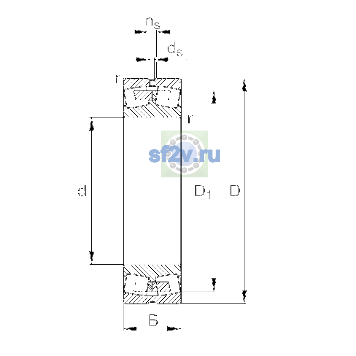 Схема подшипника 23134-E1A-XL-M-C3>C