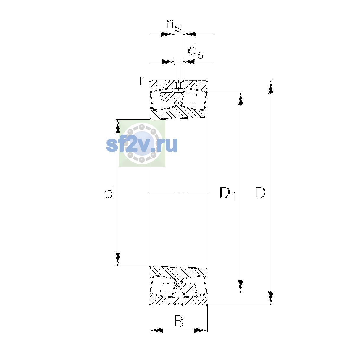 Схема подшипника 231/670-B-K-MB-C3