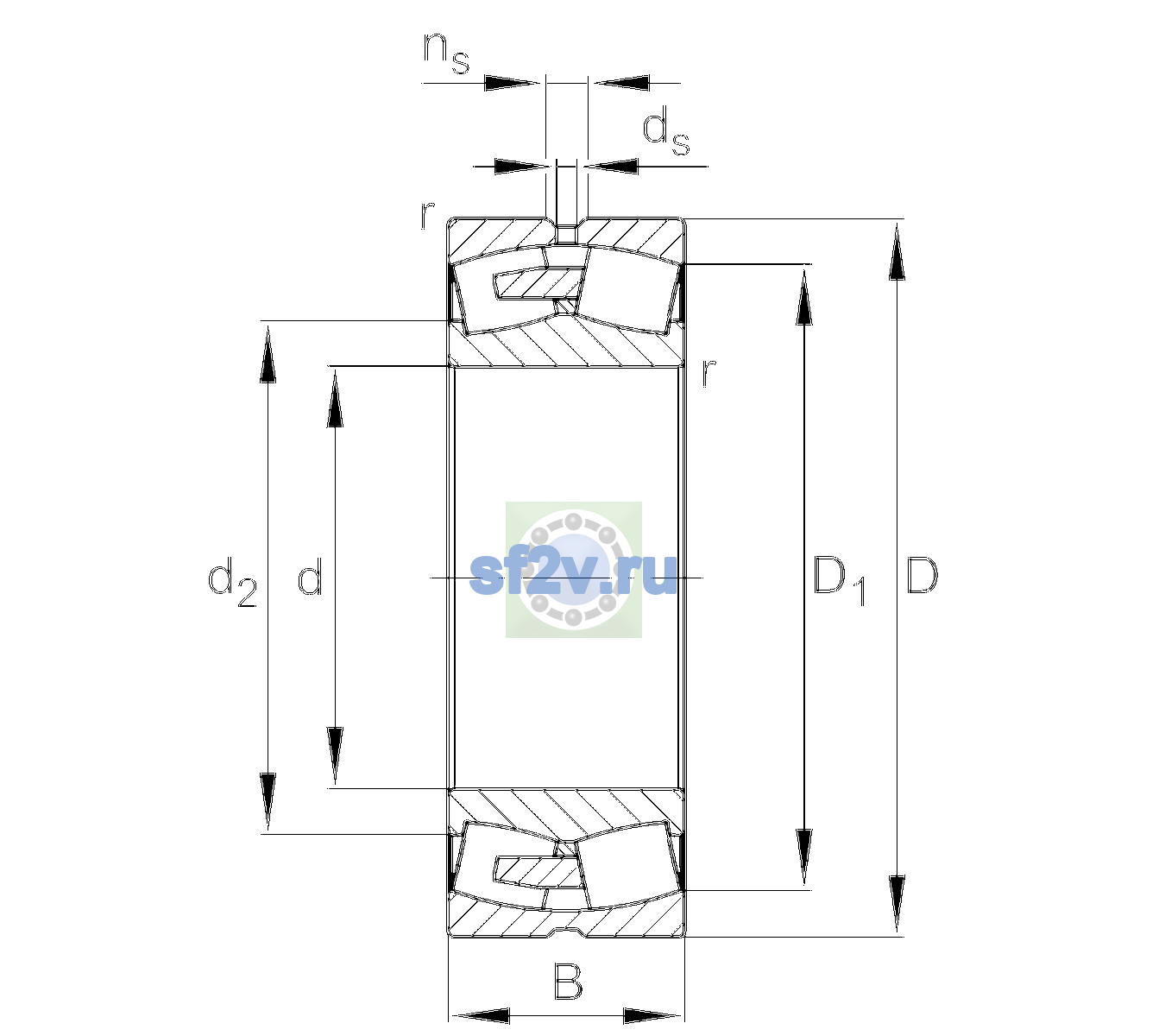 Схема подшипника 23196-BEA-XL-MB1-J30PC
