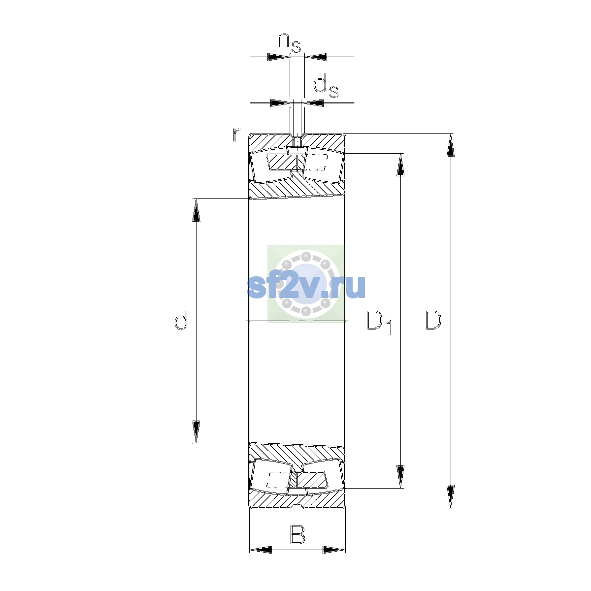 Схема подшипника 23218-E1A-XL-K-M-C3>A